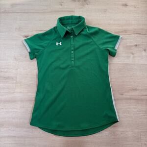 Under Armour Women's Rival Polo Performance Loose Heatgear Green Size XS